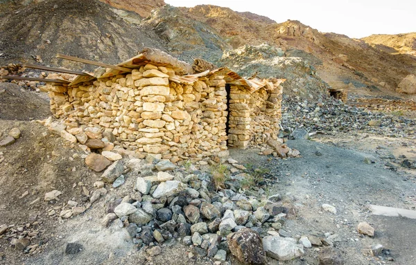 Primitive Stone Shelter Mountains Fujeirah Uae — Stock Photo, Image