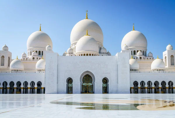 Innenhof Der Scheich Zayed Moschee Abu Dhabi Vae — Stockfoto