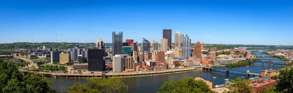 Panoramautsikt Över Downtown Pittsburgh Pennsylvania — Stockfoto