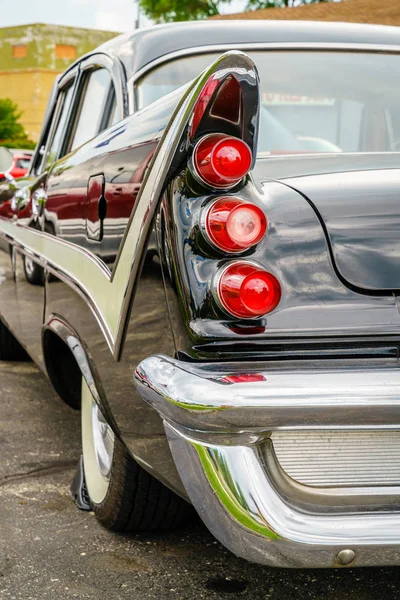 Detroit Michigan Agosto 2016 Tailfin Dettagli Del 1959 Desoto Woodward — Foto Stock