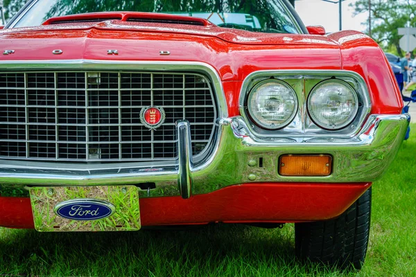 Detroit Michigan Srpna 2016 Čelní Pohled 1972 Ford Torino Woodward — Stock fotografie