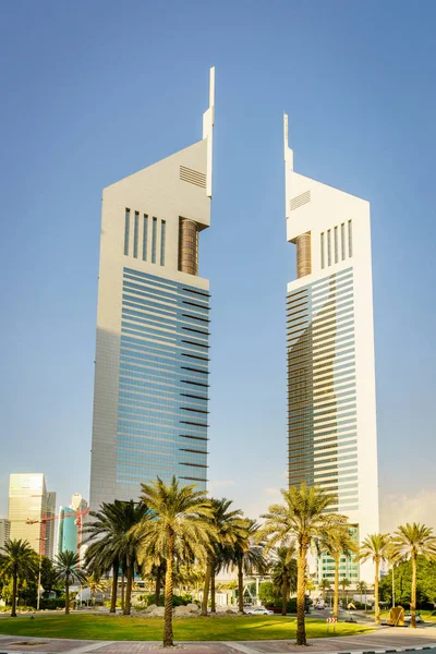 Емірати Вежі Дубаї Фінансового Району Житла Офісів Готелю Jumeirah Емірати — стокове фото