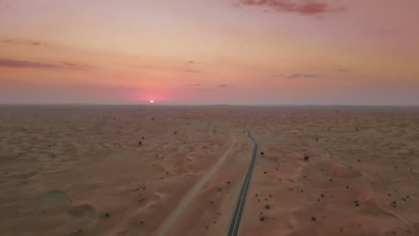 Pôr Sol Sobre Deserto Oriente Médio — Vídeo de Stock