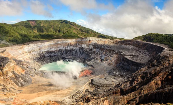 Zure Meer Krater Van Vulkaan Poas Costa Rica — Stockfoto