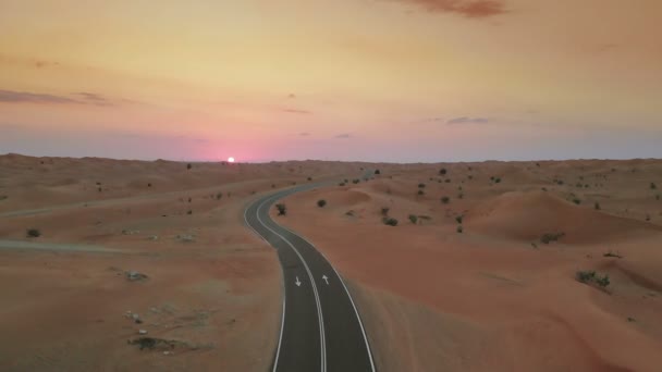 Pôr Sol Sobre Deserto Oriente Médio — Vídeo de Stock