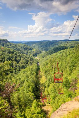 Kentucky kızıl nehir Gorge doğal köprüye SkyLift