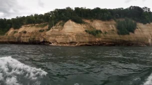 Rocas Foto National Lakeshore — Vídeos de Stock