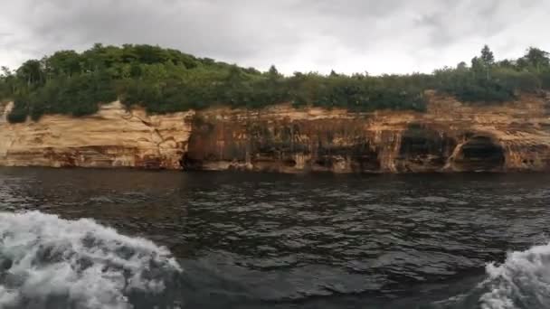 Rocas Foto National Lakeshore — Vídeos de Stock