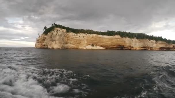 Rocas Foto National Lakeshore — Vídeos de Stock