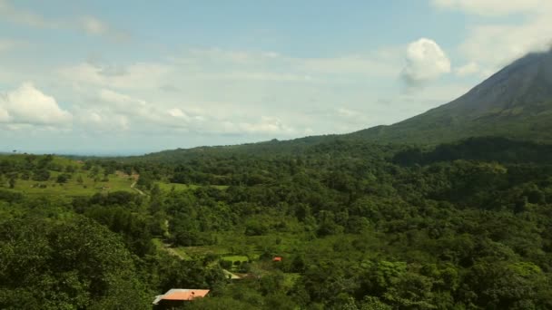 Вид Вулкан Ареналь Центральной Части Коста Рики — стоковое видео