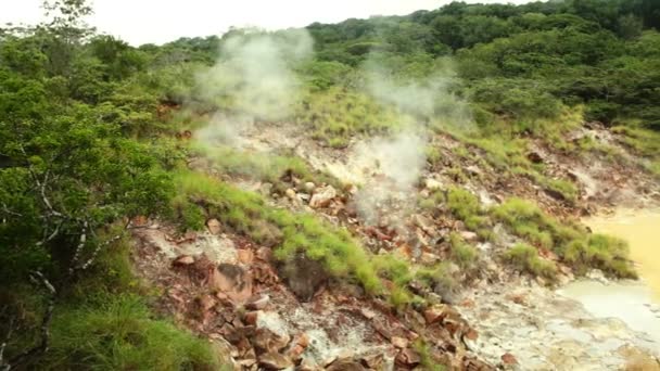 View Hot Mud Pool Rincon Vieja National Park Costa Rica — Stock Video