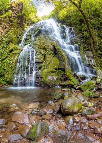 Wasserfall im tropischen Wald — Stockfoto