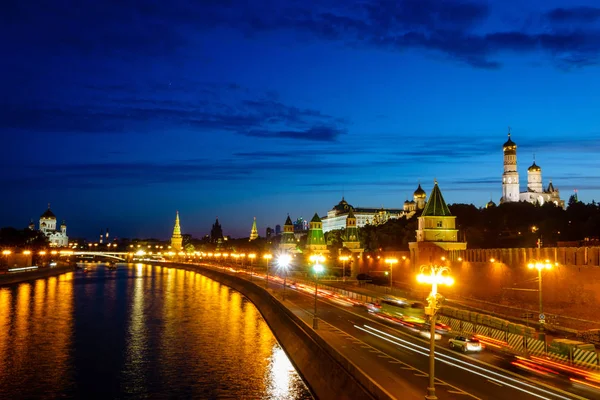 Kremlin de Moscou após o pôr do sol — Fotografia de Stock