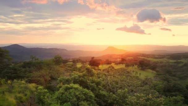Coucher Soleil Spectaculaire Dans Parc National Santa Rosa Costa Rica — Video
