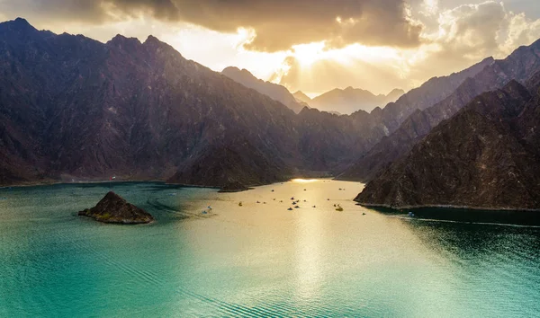 Jezero Hatta v Dubaji, UAE — Stock fotografie