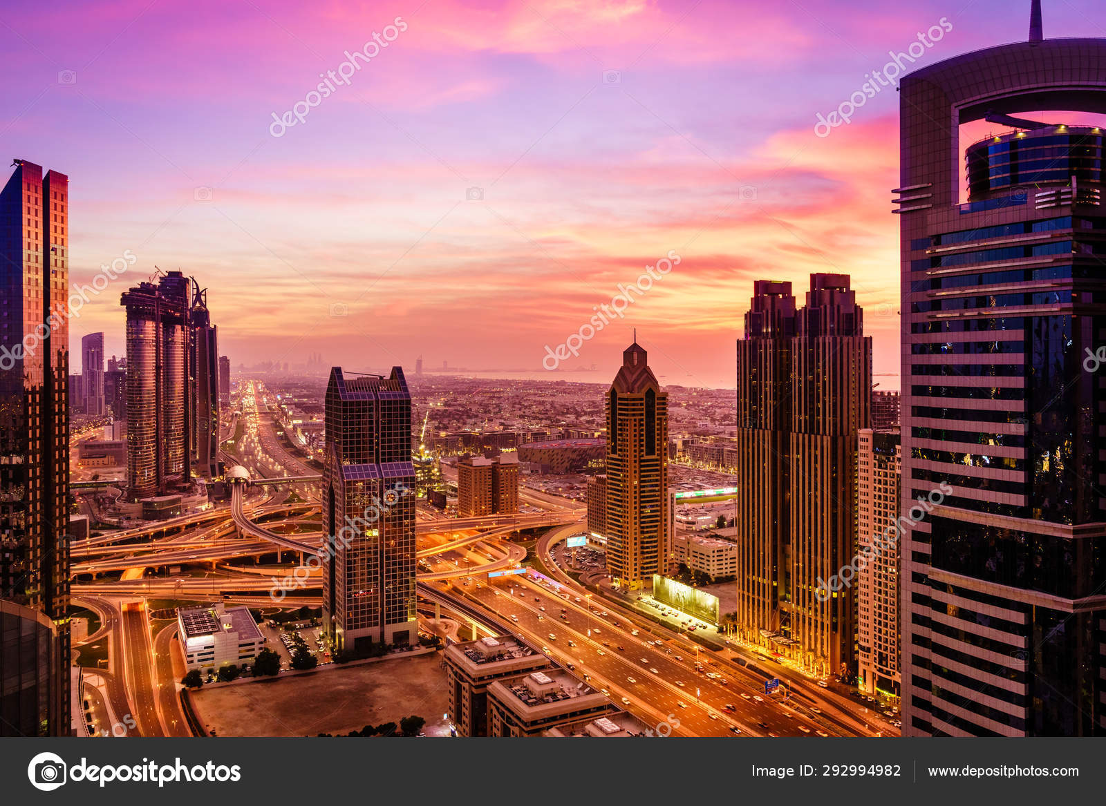 Sheikh Zayed Road in Dubai Stock Photo by ©alexeys 292994982