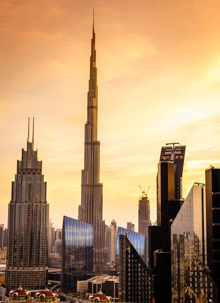 Centrum skyline van Dubai — Stockfoto