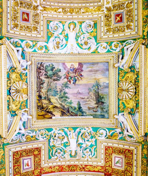 梵蒂冈博物馆的天花板绘画 — 图库照片