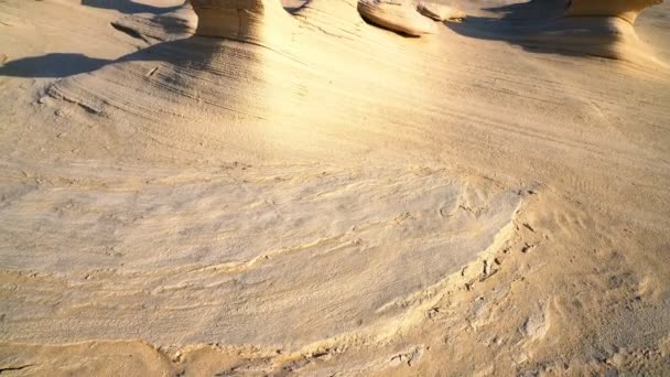 Formacje Piaskowca Pustyni Abu Zabi Zjednoczonych Emiratach Arabskich — Wideo stockowe