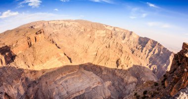 Umman 'daki Jebel Shams Dağı' ndan görüntü