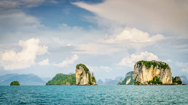 Vista Panorâmica Uma Cadeia Insular Mar Andamão Tailândia — Fotografia de Stock