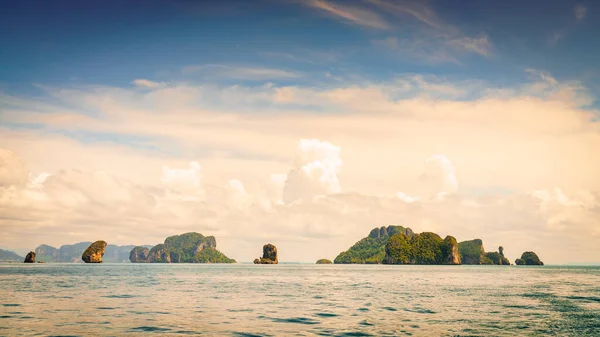 Vista Panorâmica Das Ilhas Costa Krabi Mar Andaman Tailândia — Fotografia de Stock