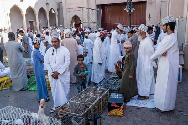 Nizwa Oman December 2016 Lokal Publik Fågelmarknaden Nizwa Oman Del — Stockfoto