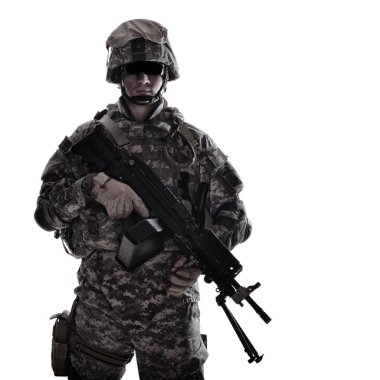 Deniz Kuvvetleri fighter makineli tüfek studio atış ile