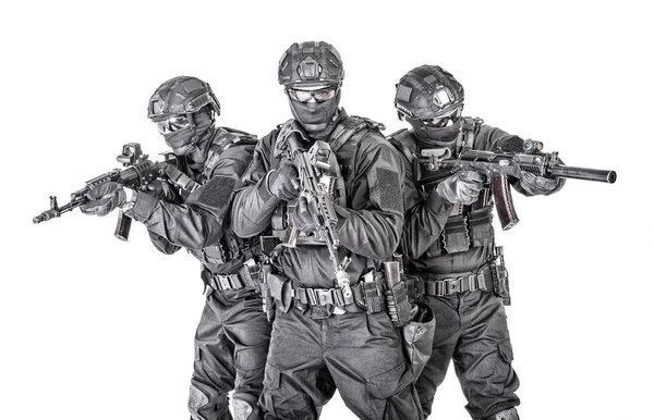 Group portrait of police special forces fighters — Stock Photo, Image