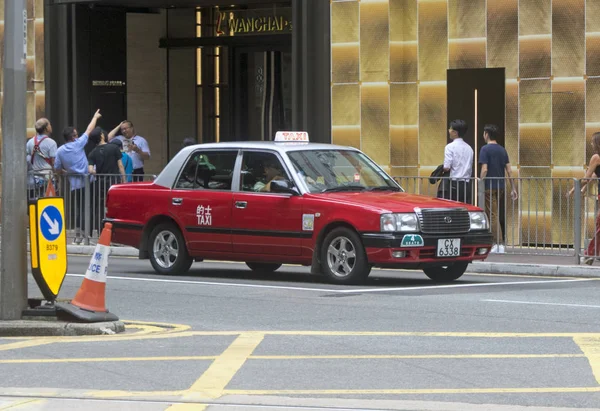 2018 Taxik Utcán Hong Kong Ban Több Mint Napi Utazó — Stock Fotó