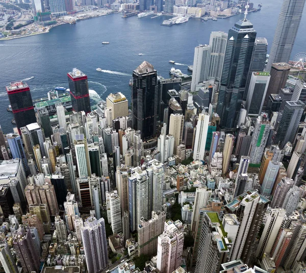香港城市鸟瞰图 — 图库照片