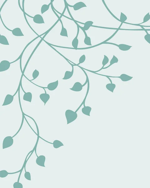 blue ivy vine silhouette, elegant pastel decorative border or corner design element of leaves in pretty spring layout, wedding invitation design, fancy elegant background decoration