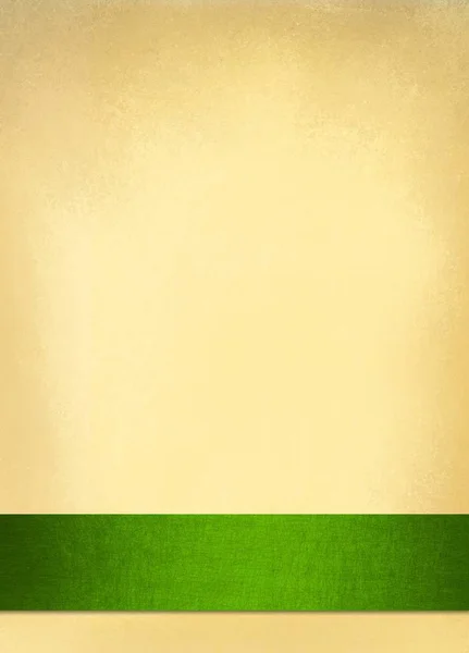 Элегантный Золотой Желтый Фон Зеленой Рождественской Лентой Полосой Нижней Границе — стоковое фото