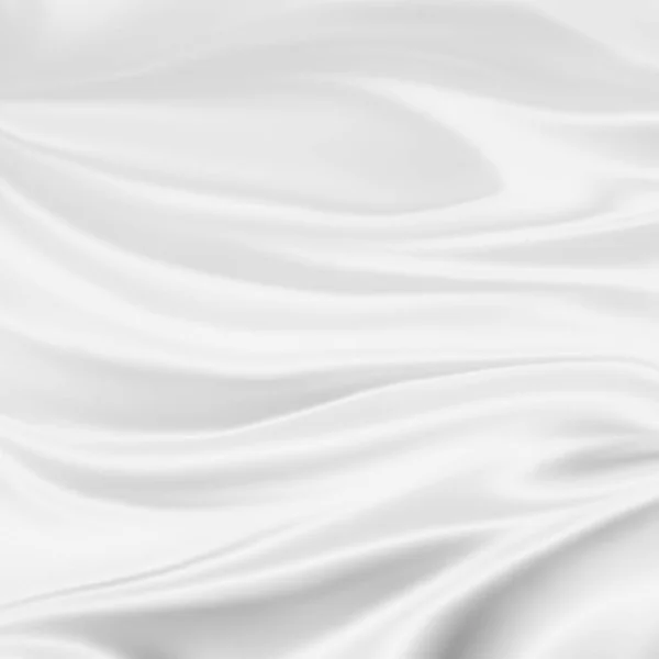 布の波状のドレープの折り目 流れる生地のしわと折り目を持つ滑らかなシルクの質感を持つエレガントな豪華な白い背景イラスト — ストック写真