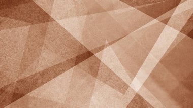 Modern geometrik desen tasarımında çizgili ve üçgen şekilleri ile kahverengi ve beyaz soyut arka plan