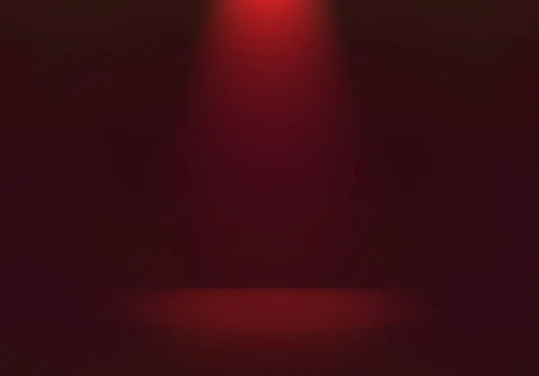 그림자 그림자가있는 빨간색 스포트라이트 디스플레이 모형을위한 공간이있는 부드러운 빛나는 — 스톡 사진