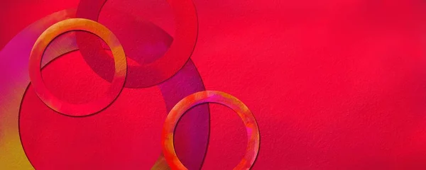 Abstract Background Red Purple Metal Rings Red Background Distressed Texture — Stock Photo, Image