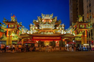 gece görüş songshan Ciyou Tapınak yakınındaki raohe sokak