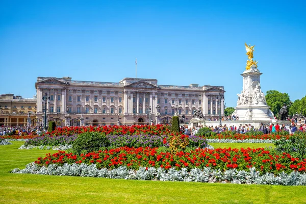 Fachada Principal Del Palacio Buckingham — Foto de Stock