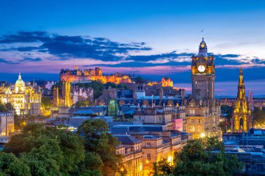 havadan görünümü calton Hill, edinburgh, İngiltere