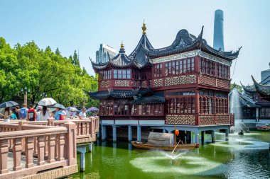 Orta göl köşk yu Bahçe, shanghai, Çin