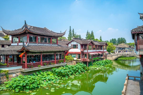 Tájon Qibao Régi Város Shanghai Kína — Stock Fotó