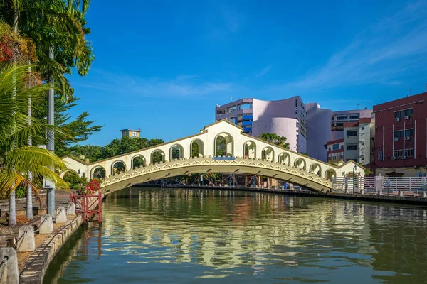 Történelmi Arch Híd Jambatan Autóbusz Állomás Melaka — Stock Fotó