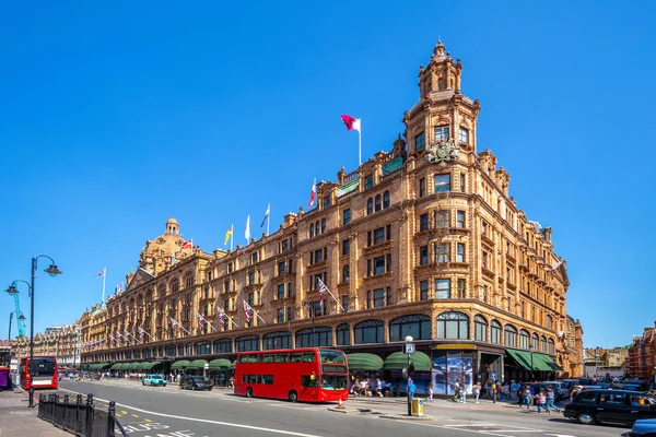 Straßenansicht Von London Mit Berühmten Kaufhäusern — Stockfoto