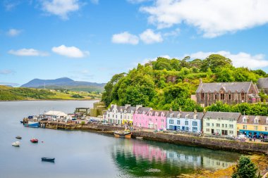 manzara Portree liman İskoçya, İngiltere