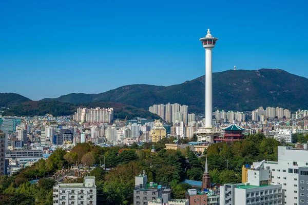 Skyline Van Busan Stad Zuid Korea — Stockfoto