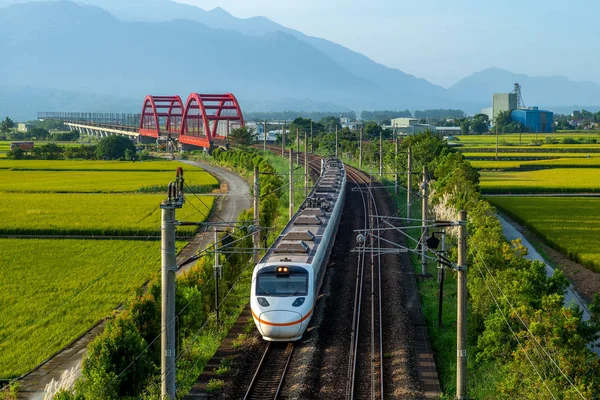 Tåg Fältet Yuli Hualien Taiwan — Stockfoto