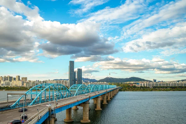 Torre Seúl Puente Dongjak Seúl Corea — Foto de Stock