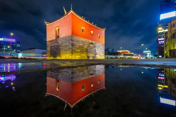 Ночной Вид Ворота Чэн Энь Северные Ворота — стоковое фото