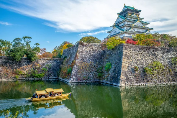 Osaka Castle Tourist Boat Moat — Stock Photo, Image